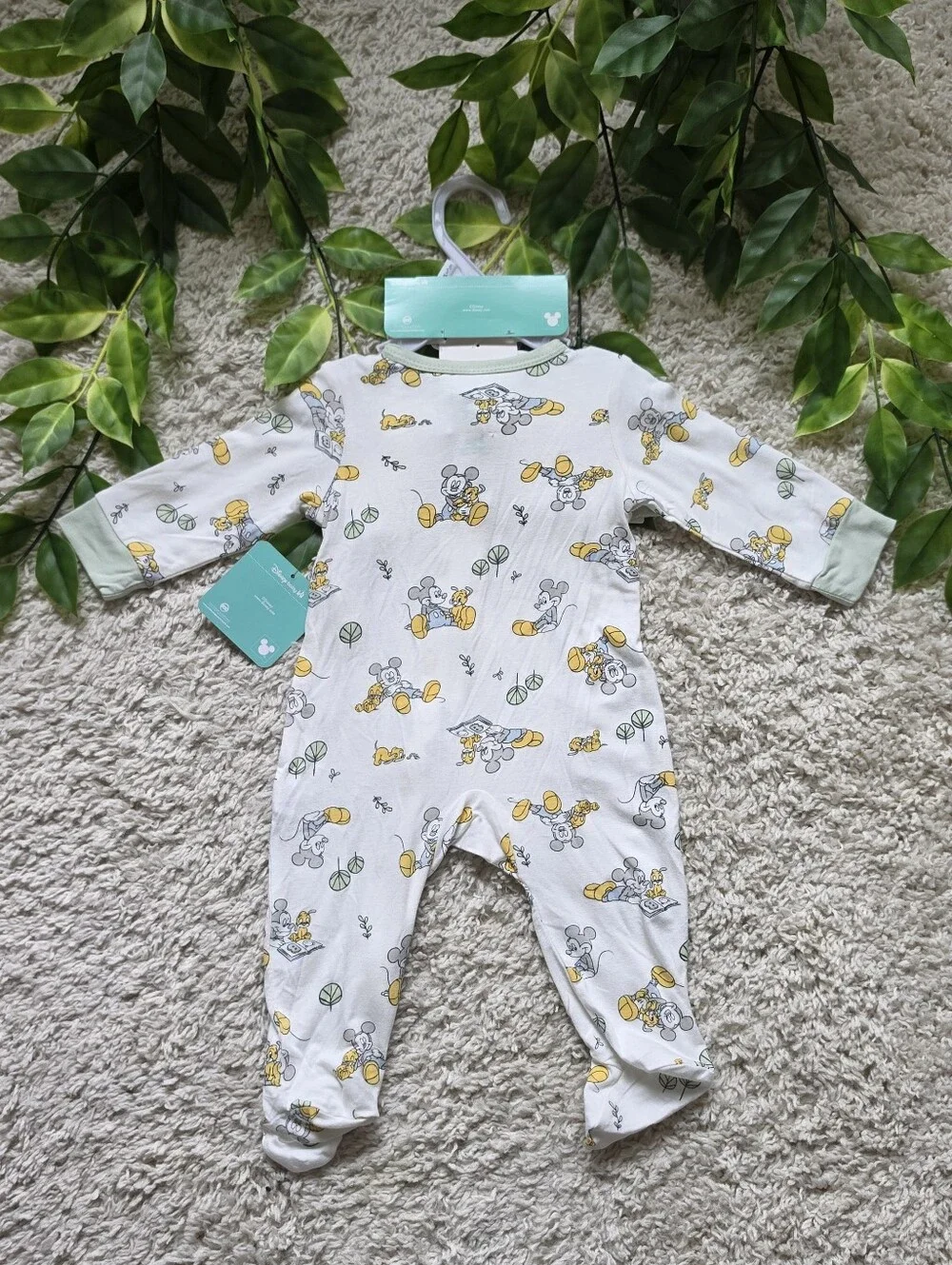Baby Boy Mickey Mouse & Pluto Sleeper + Beanie (0-3 Months)